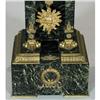 Image 3 : FRENCH MARBLE PEDESTAL CLOCK with bronze m