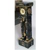 Image 6 : FRENCH MARBLE PEDESTAL CLOCK with bronze m