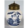 Image 1 : DUTCH TOBACCO JAR 13" high overall with br