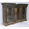 Image 1 : VICTORIAN WALNUT 3 DOOR BOOKCASE with lion