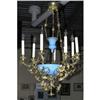 Image 1 : 1 FRENCH BRONZE 9 LIGHT CHANDELIER with bl