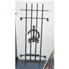 Image 1 : 1 IRON GATE with torch and wreath decorati