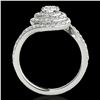 Image 2 : 1.86 ctw Certified Diamond Solitaire Halo Ring 10k White Gold - REF-184M3G