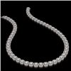 Image 2 : 20.73 ctw Cushion Cut Diamond Micro Pave Necklace 18K White Gold - REF-1807F9M