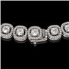 Image 3 : 20.73 ctw Cushion Cut Diamond Micro Pave Necklace 18K White Gold - REF-1807F9M