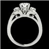 Image 2 : 1.7 ctw Certified Diamond 3 Stone Ring 10k White Gold - REF-252Y3X