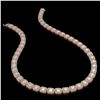 Image 2 : 33.10 ctw Emerald Cut Diamond Micro Pave Necklace 18K Rose Gold - REF-5182M5G