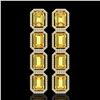 Image 1 : 18.64 ctw Fancy Citrine & Diamond Micro Pave Halo Earrings 10k Yellow Gold - REF-184W2H