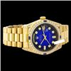 Image 2 : Rolex Men's 18K Yellow President, QuickSet, Diam Dial & Diam/Sapphire Bezel