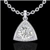 1.50 ctw Micro Pave VS/SI Diamond Certified Necklace 18k White Gold - REF-385K8Y