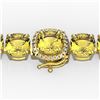 Image 1 : 35 ctw Citrine & Micro Pave Diamond Bracelet 14k Yellow Gold - REF-134R2K