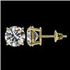 Image 2 : 2.57 ctw Certified Quality Diamond Stud Earrings 10k Yellow Gold - REF-303R2K