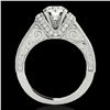 Image 2 : 1.75 ctw Certified Diamond Solitaire Antique Ring 10k White Gold - REF-259H3R