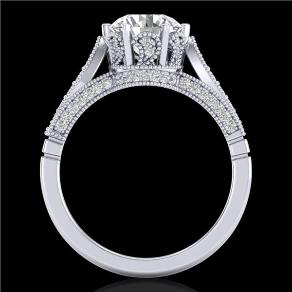 2.2 ctw VS/SI Diamond Art Deco Ring 18k White Gold - REF-725H5R