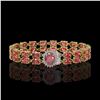 Image 1 : 16.97 ctw Tourmaline & Diamond Bracelet 14K Yellow Gold - REF-263K6Y