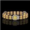 Image 2 : 15.95 ctw Citrine & Diamond Bracelet 14K Rose Gold - REF-263F6M