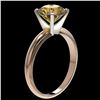 Image 3 : 2.50 ctw Certified Intense Yellow Diamond Solitaire Ring 10k Rose Gold - REF-564H5R