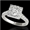 Image 1 : 2.5 ctw Certified Diamond Solitaire Halo Ring 10k White Gold - REF-313Y6X