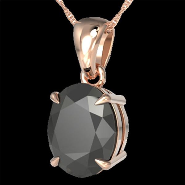 5 ctw Black Diamond Certified Designer Necklace 14k Rose Gold - REF-161Y8X