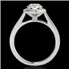 Image 2 : 1.93 ctw Certified Diamond Solitaire Halo Ring 10k White Gold - REF-327M3G