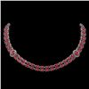 Image 1 : 37.23 ctw Tourmaline & Diamond Necklace 14K White Gold - REF-527W3H