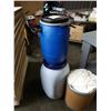 Image 2 : 2 Plastic barrels and cardboard barrel with bags
