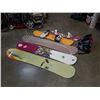 Image 1 : 5 snow boards and pair of boots