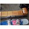 Image 2 : Torpedo wooden sled with child size snow board and skis