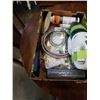 Image 2 : Box of electrical, chimney cleaner, tools and dust buster