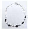 Image 1 : STERLING SILVER GENUINE SAPPHIRE AND CZ BRACELET W/ APPRAISAL $850