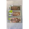Image 1 : LAST 3 ISSUES OF CANADIAN 2 DOLLAR BILLS 1954, 1974, 1986