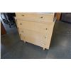 Image 2 : OAK 5 DRAWER GLASS DOOR DISPLAY CABINET - 62 INCHES TALL, 42 INCHES WIDE, 15 INCHES DEEP
