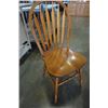 Image 8 : Round wood dining table with leaf and 2 chairs