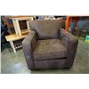 Image 2 : BROWN STYLUS MICROSUEDE ARMCHAIR