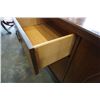 Image 8 : MCM SATIN WALNUT 6 DRAWER DRESSER AND 2 DRAWER NIGHTSTAND - 76 INCHES WIDE, 32.5 INCHES TALL, 18.5 I