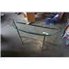 Image 1 : BRASS GLASSTOP SOFA TABLE