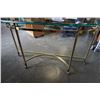 Image 2 : BRASS GLASSTOP SOFA TABLE