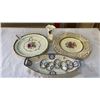 Image 1 : NORITAKE CHINA PLATTER WITH 5 SMALL DISHES AND CHINA PLATES AND VASE