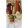 Image 1 : Stacking teapot/cream/sugar with vase and english mug