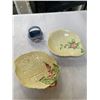 Image 2 : TRAY OF JEWELRY, STAMPS, CARLTON WARE PLATES, LEATHER HANDCUFF CASE