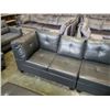 Image 3 : BRAND NEW 4 PIECE GREY AIR LEATHER SECTIONAL SOFA W/ REVERSIBLE CHAISE AND STORAGE OTTOMAN - RETAIL 