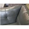 Image 9 : BRAND NEW 4 PIECE GREY AIR LEATHER SECTIONAL SOFA W/ REVERSIBLE CHAISE AND STORAGE OTTOMAN - RETAIL 