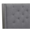 Image 3 : BRAND NEW KINGSIZE "MEGAN" GREY FABRIC BEDFRAME - RETAIL $1099