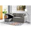 Image 2 : BRAND NEW "ZARA" SECTIONAL SOFA BED W/ STORAGE - RETAIL $1899, SAND COLOUR