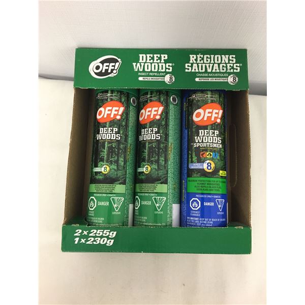 New 3pk of deep woods off spray