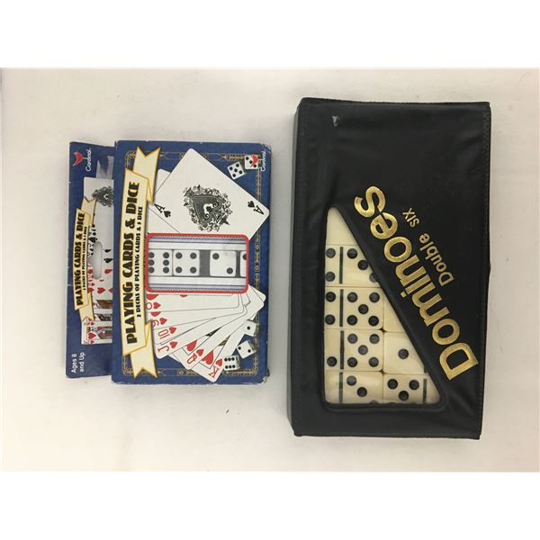 Dominos and playing cards