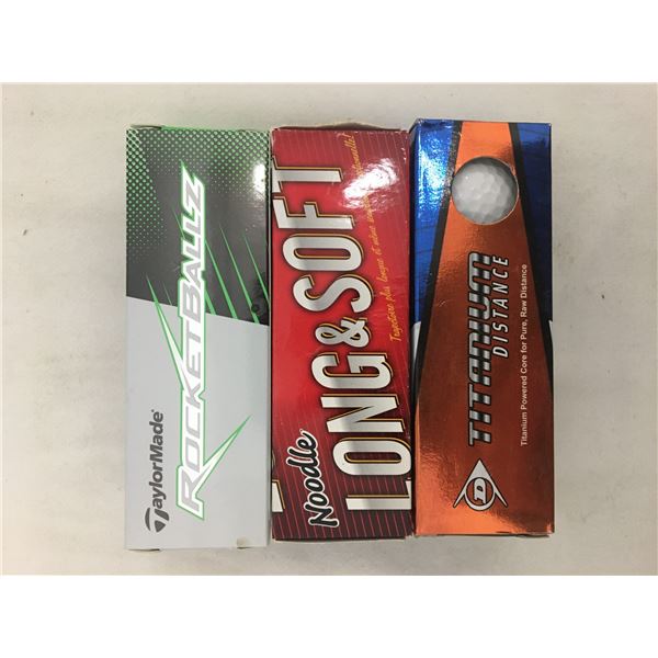 3 New 3pk golf balls