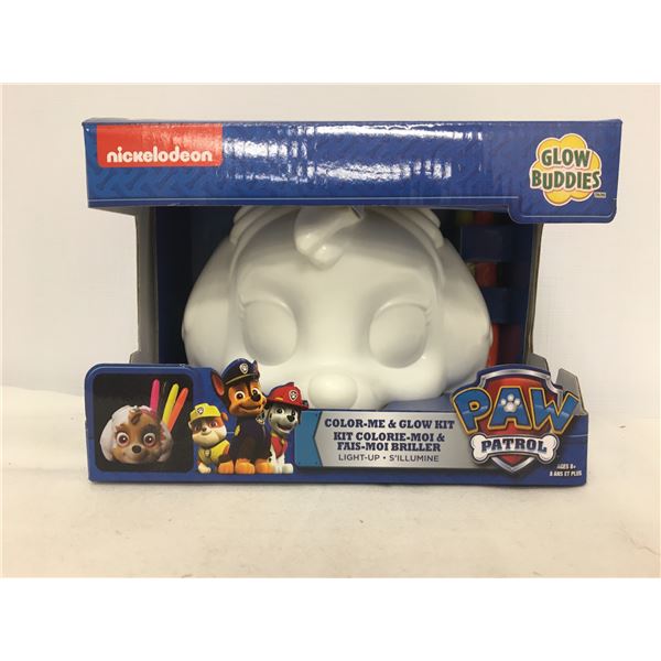 New paw patrol colour me glow light
