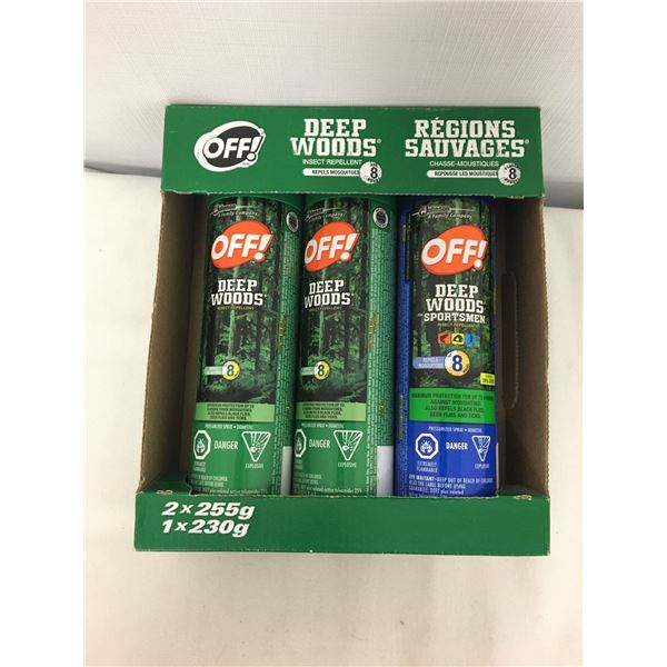 New 3pk of deep woods off spray