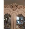 Image 6 : Aico China Cabinet - Rococo Style. 66"W X 87"H X 22" D Cream Color. Interior lights.